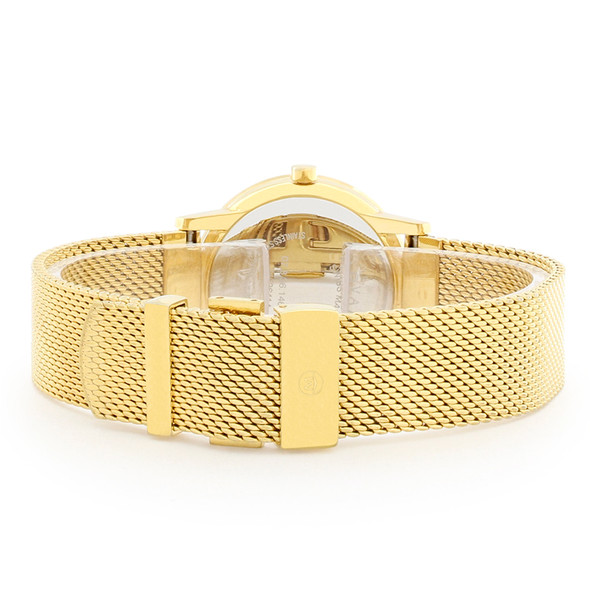 Movado Women's Gold Tone Museum Classic MOP Dial Diamond Watch 0607307