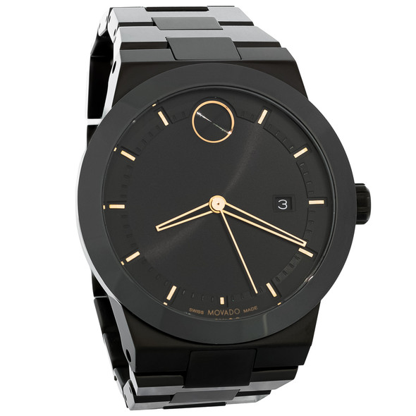 Movado Bold Fusion Men's Black ION PVD Stainless Quartz Watch 3600853