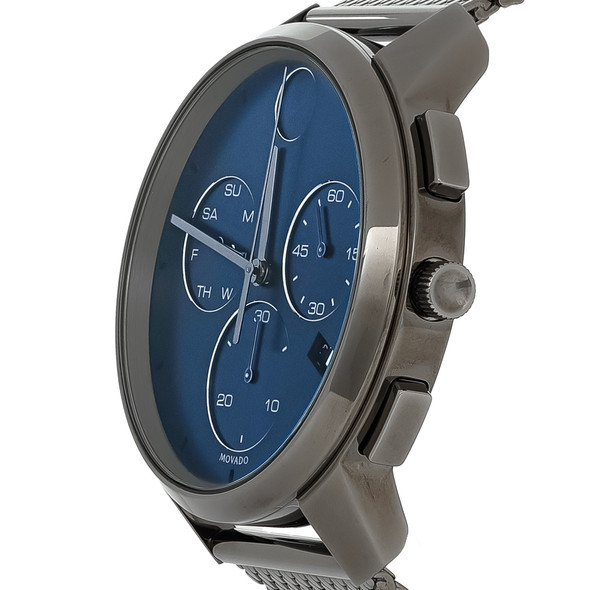 Movado Bold Thin Men's Grey ION Stainless Steel Chronograph Quartz Watch 3600721