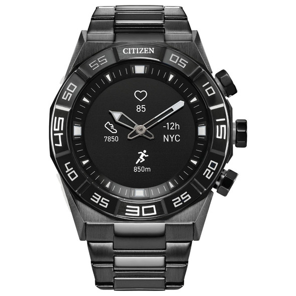 Citizen Men's CZ Smart Hybrid Black Dial Black Bracelet Watch JX1009-50E