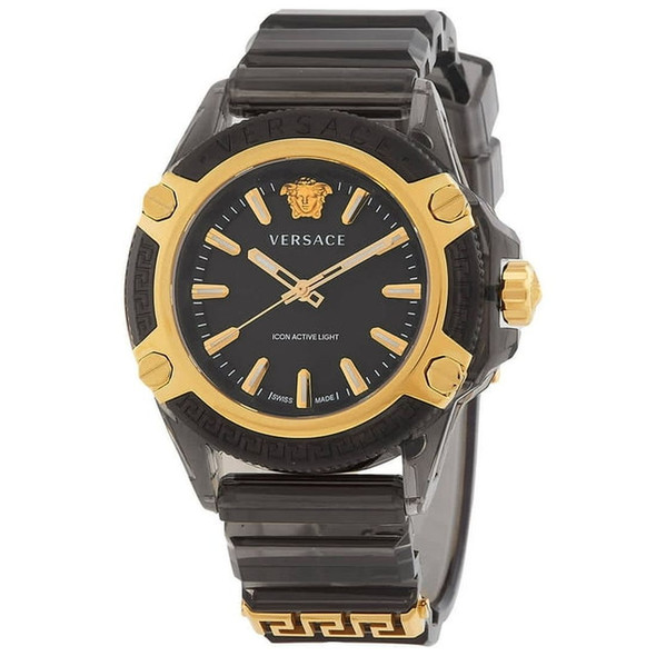 Versace Icon Quartz Black Dial Men's Quartz Watch VE6E00123