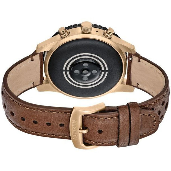 Citizen CZ Smart 44mm Brown Perforated Leather Strap Watch MX1016-28X