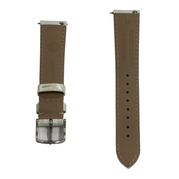 Michele Women's 16mm Off White Alligator Watch Band 301826309