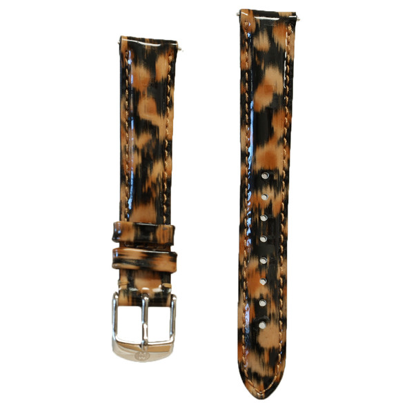 Michele Women's 16mm Leopard Print Leather Watch Band 301926200