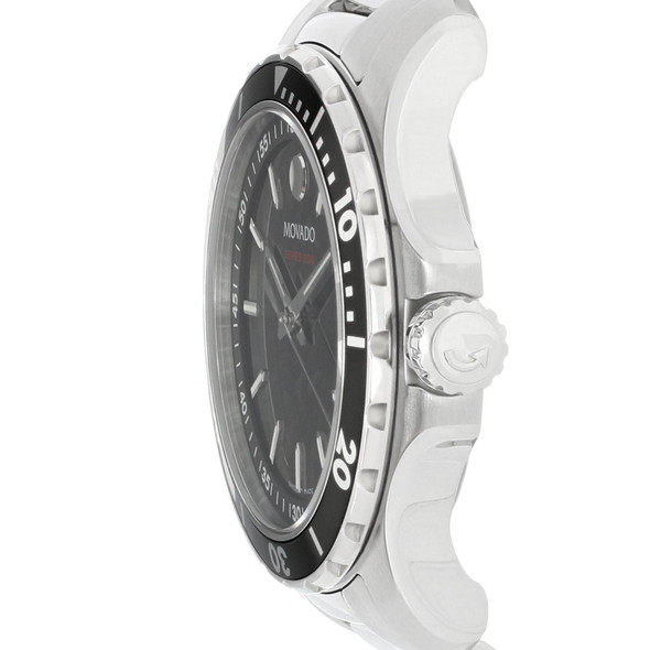 Movado Series 800 Men's Black Dial Stainless Steel Swiss Quartz Watch 2600135