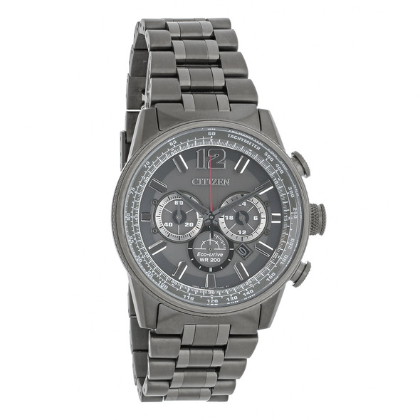 Citizen Eco Drive Men's Nighthawk Chronograph Grey Watch CA4377-53H