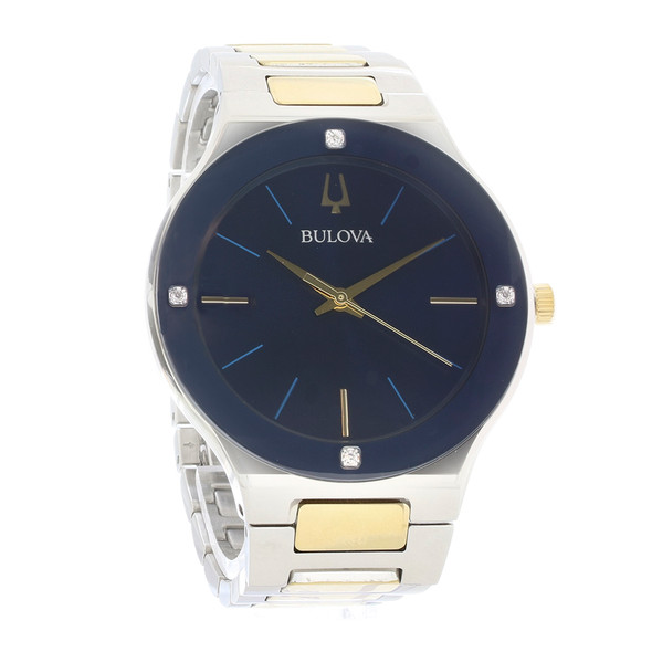 Bulova Futuro Millennia Men's Diamond Two Tone Plated Steel Quartz Watch 98E117