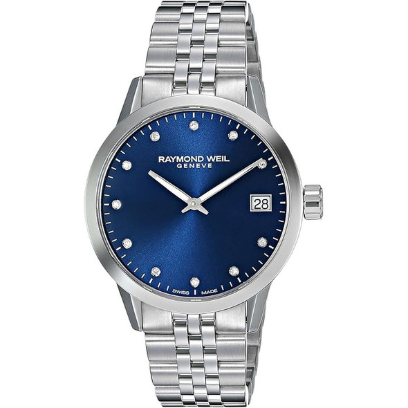 Raymond Weil Freelancer Blue Dial Diamond Women's Watch 5650-ST-CARA1