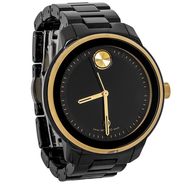 Movado Bold Verso Women's Black Ceramic Black Dial Swiss Quartz Watch 3600936