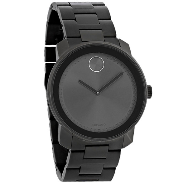 Movado Bold Men's Grey ION Plated Stainless Band Swiss Quartz Watch 3600259