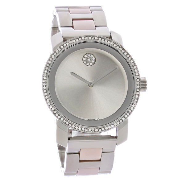 Movado Bold Women's Ceramic Stainless Steel Swiss Quartz Watch 3600784