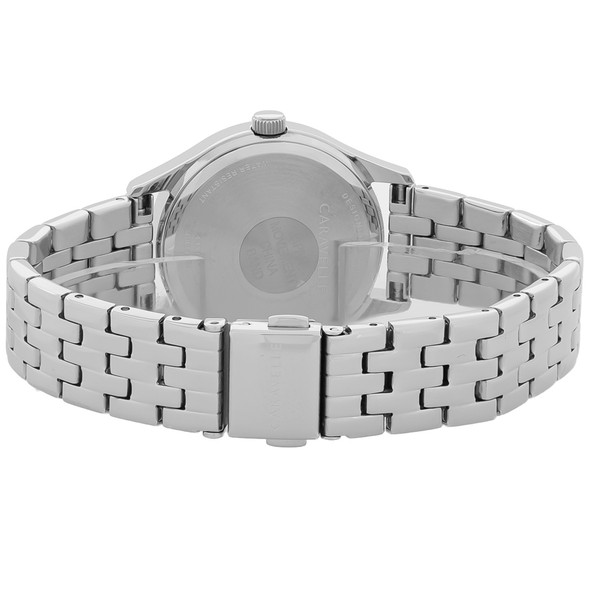 Caravelle Women's Bracelet Set Crystal Stainless Silver Dial Quartz Watch 43X104