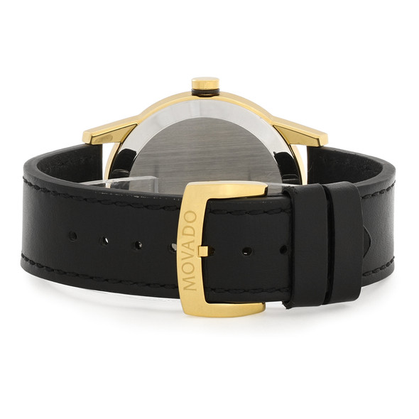 Movado Museum Sport Series Men's Gold Tone Steel Black Dial Quartz Watch 0607223