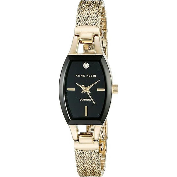 Anne Klein Women's Quartz Gold-Tone Stainless Steel Watch AK/2184BKGB