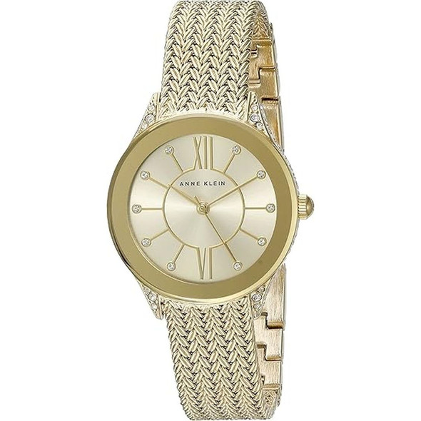 Anne Klein Women's Quartz Gold-Tone Stainless Steel Watch AK/2208CHGB