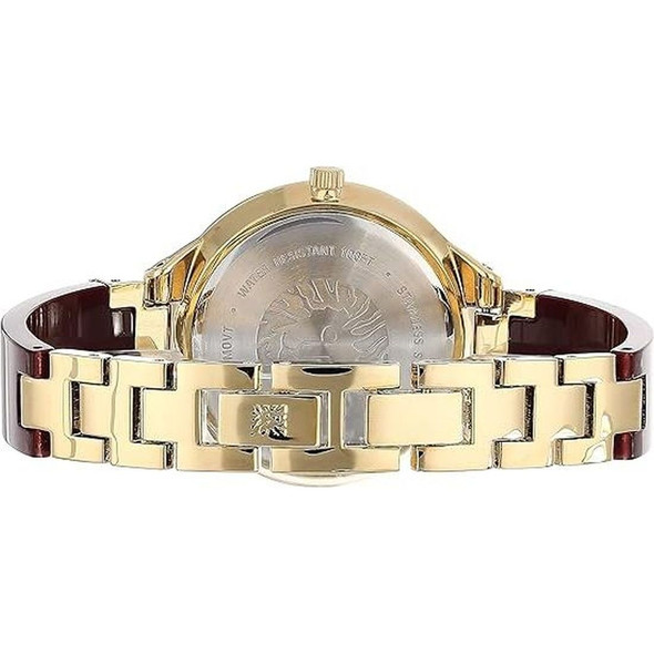 Anne Klein Women's Quartz Burgundy Resin Gold-Tone extension Watch AK/1408BYBY