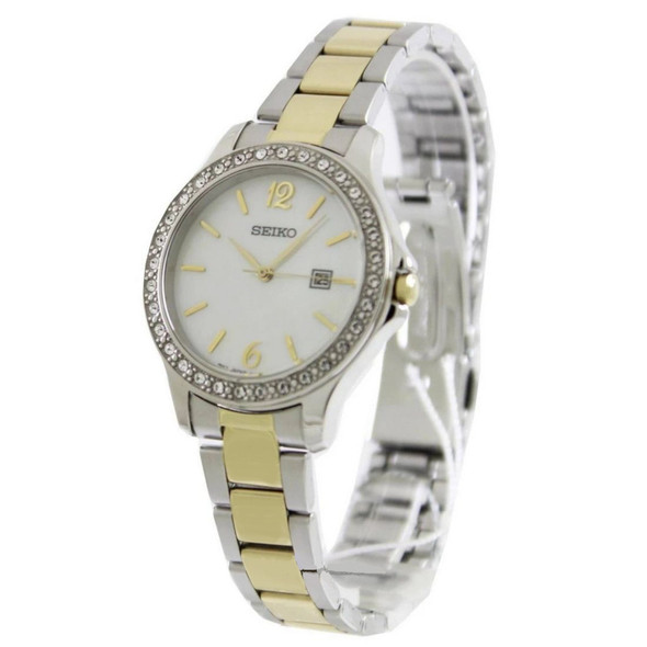 Seiko Mother of Pearl Dial Two-Tone Women's Watch SXDF81