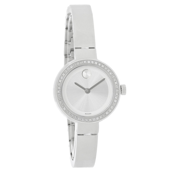 Movado Bold Series Women's Silver Dial Diamond Swiss Quartz Watch 3600321