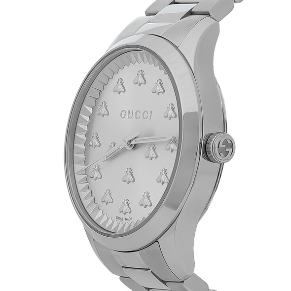 Gucci G-Timeless Women's Silver Dial Stainless Steel Quartz Watch YA1265031