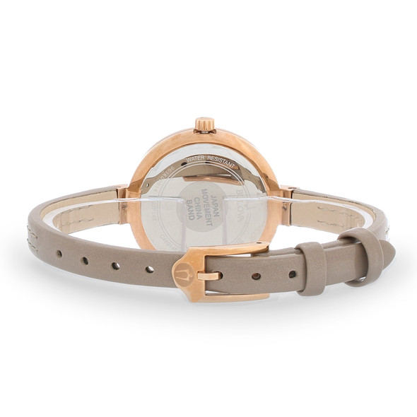 Bulova Rhapsody Women's Diamond Rose Tone Plated Stainless Quartz Watch 97P143