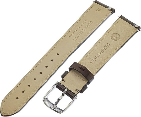 Michele Watch Band 16mm Patent Leather Brown Watch Strap MS16AA050206