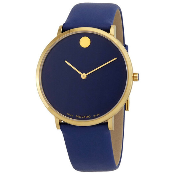 Movado Modern 47 Men's Blue Dial Leather Quartz Watch 0607254 Movado Modern 47 Men's Blue Dial Leather Quartz Watch 0607254