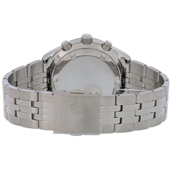 Seiko Essentials Men's Black Dial Stainless Chronograph Quartz Watch SSB429