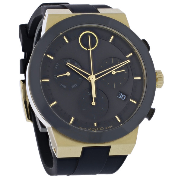 Movado Bold Fusion Men's Gold PVD Stainless Chronograph Quartz Watch 3600855