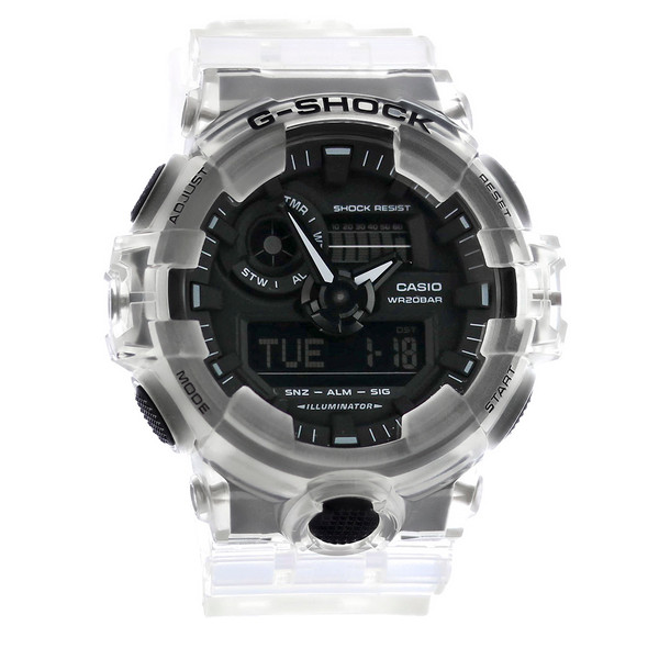 Casio G-Shock Men's Transparent Chronograph Quartz Watch GA700SKE-7A
