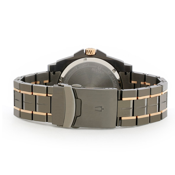 Bulova Men's Precisionist Champlain UHF Grey ION Two-Tone Quartz Watch 98D149