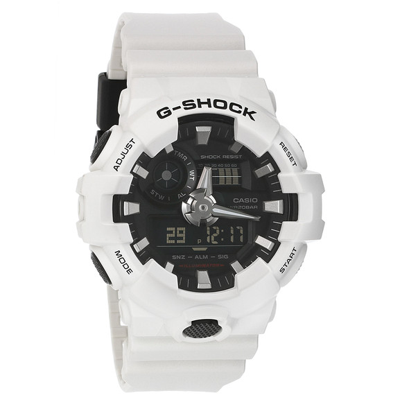 Casio G-Shock Men's World Time White Resin Chronograph Quartz Watch GA700-7A