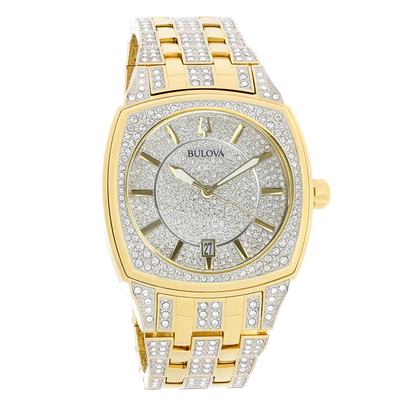 Bulova Phantom Men's Stainless Steel Crystal Quartz Watch 98B323