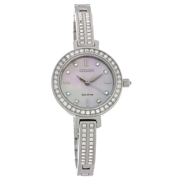 Citizen Eco-Drive Silhouette Crystal Women's Stainless Steel Watch EM0860-51D