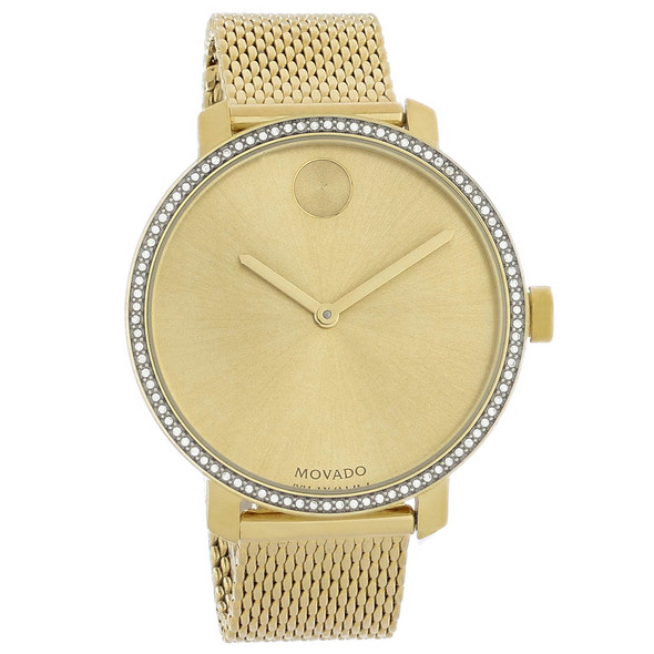 Movado Bold Women's Gold Tone Plated Steel Swiss Quartz Watch 3600656
