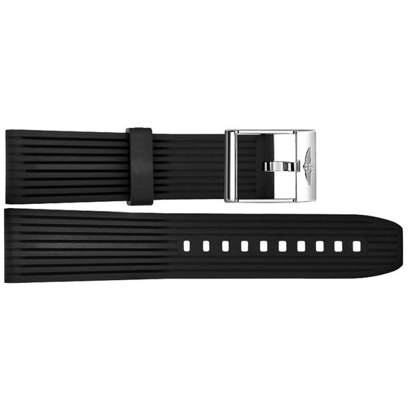 Breitling 22mm Black Rubber Watch Strap 274S
