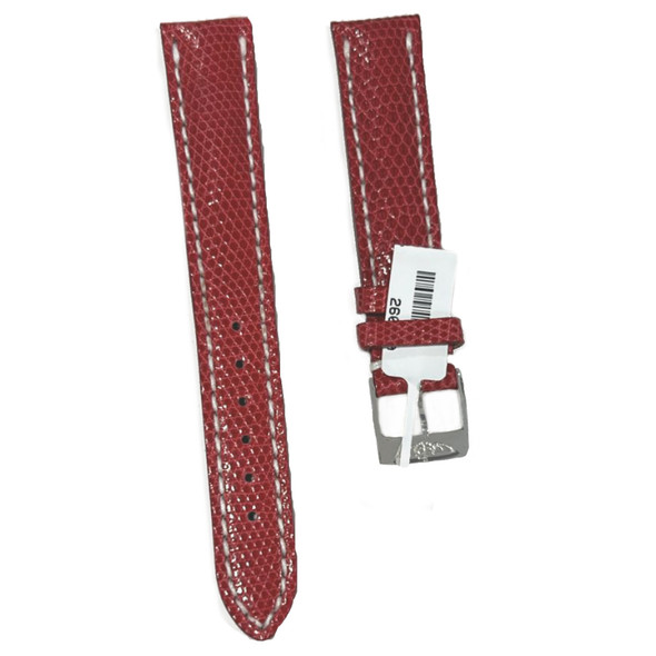 Breitling Red Lizard Stiched Leather Watch Strap 16mm Lagarto Rojo 124Z