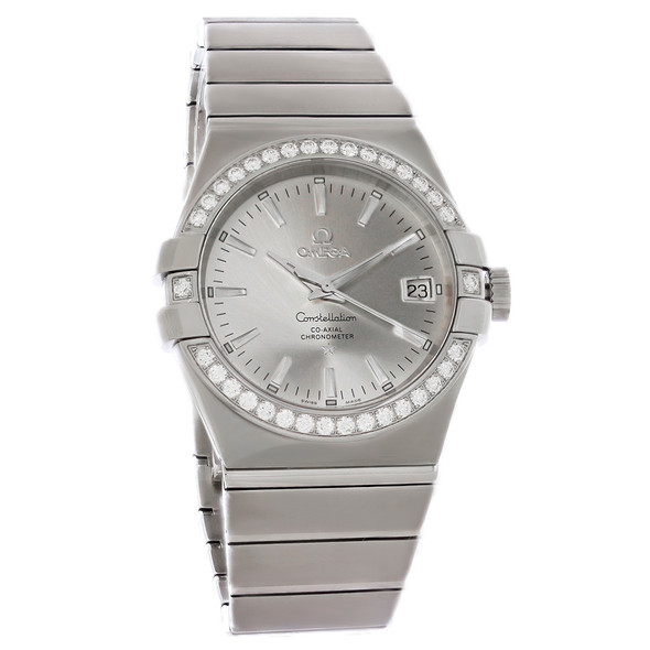 Omega Constellation Women's Diamond Automatic Watch 123.15.35.20.02.001