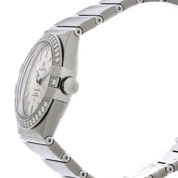 Omega Constellation Women's Diamond Automatic Watch 123.15.35.20.02.001