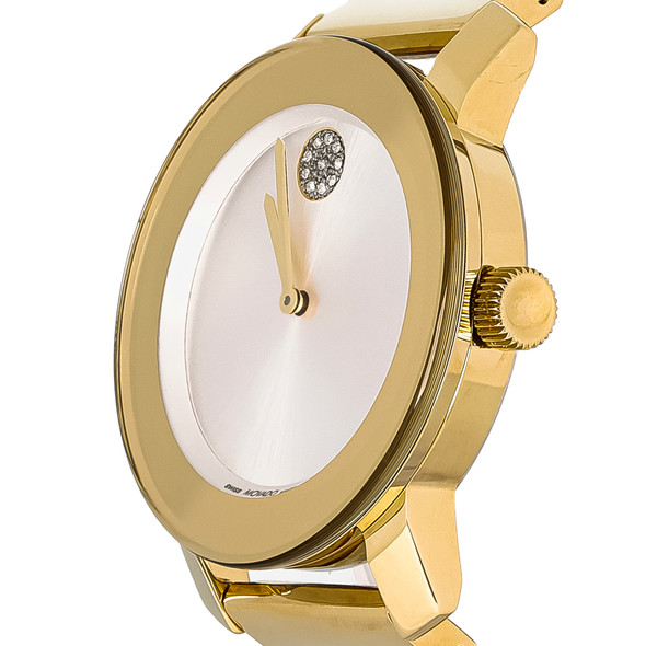 Movado Bold Women's Gold Tone Plated Stainless Quartz Watch 3600892