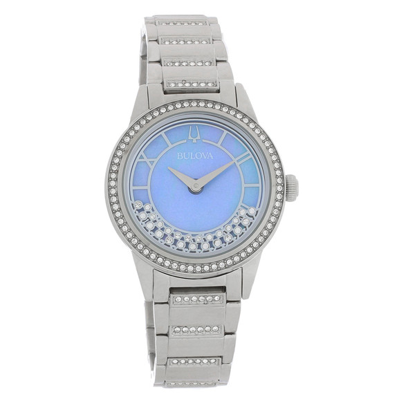 Bulova Women's TurnStyle Periwinkle MOP Dial Quartz Watch 96L260