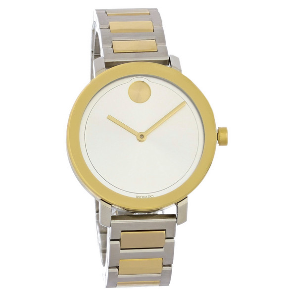 Movado Bold Evolution Women's Two Tone Plated Steel Swiss Quartz Watch 3600651