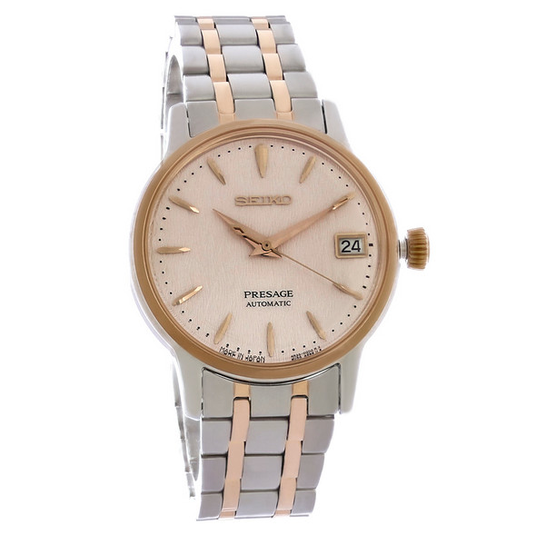 Seiko Presage Women's 2-Tone Rose Gold Stainless Automatic Watch SRPF54