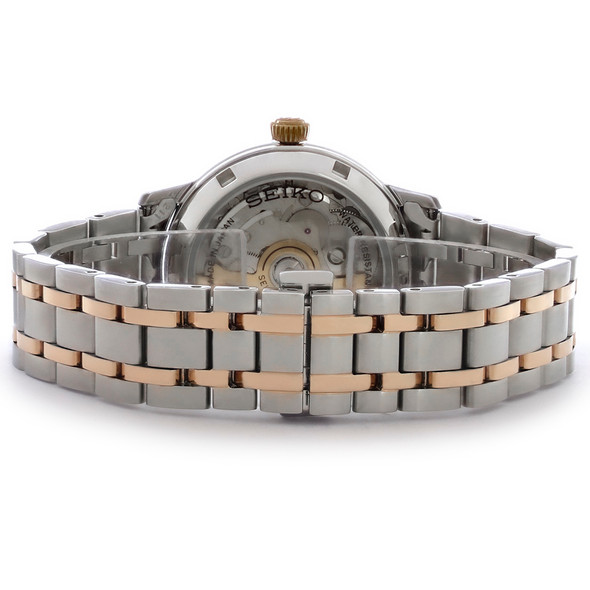 Seiko Presage Women's 2-Tone Rose Gold Stainless Automatic Watch SRPF54