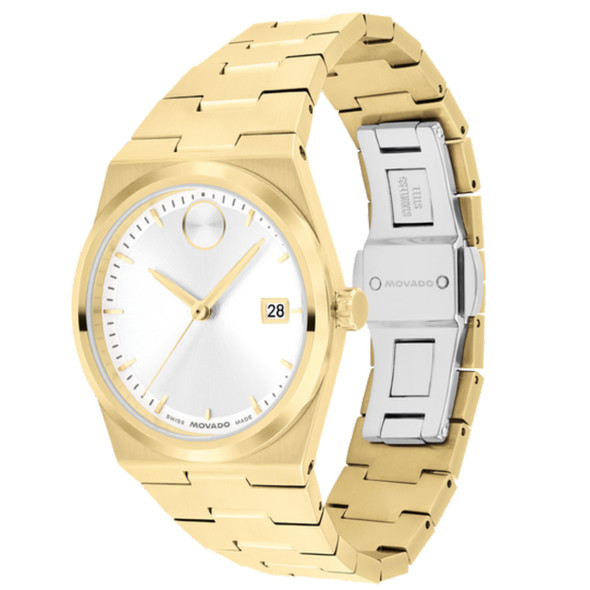 Movado Bold Quest Women's Gold Tone White Dial Quartz Watch 3601187