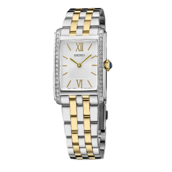 Seiko Essentials Women's Two Tone Silver Dial Quartz Watch SWR093