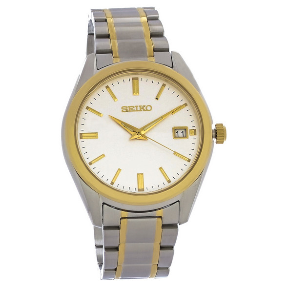 Seiko Essentials Men's Two Tone Stainless Steel Quartz Watch SUR312
