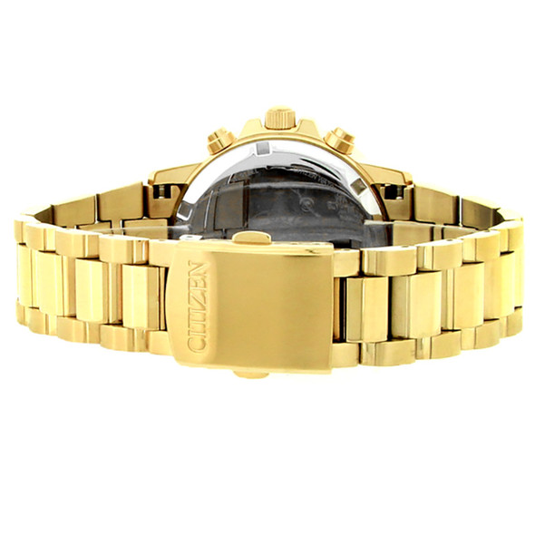 Citizen Eco-Drive Nighthawk Champagne Gold-Tone Crystal Watch FB3002-53P