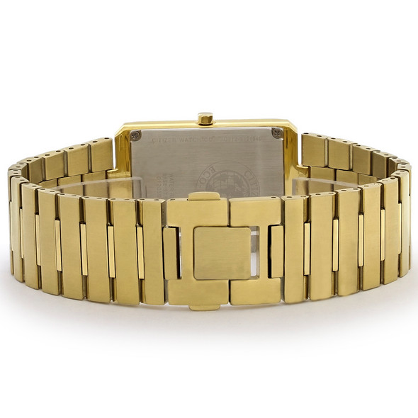 Citizen Eco-Drive Stiletto Men's Gold Tone Plated Stainless Watch AR3102-51E