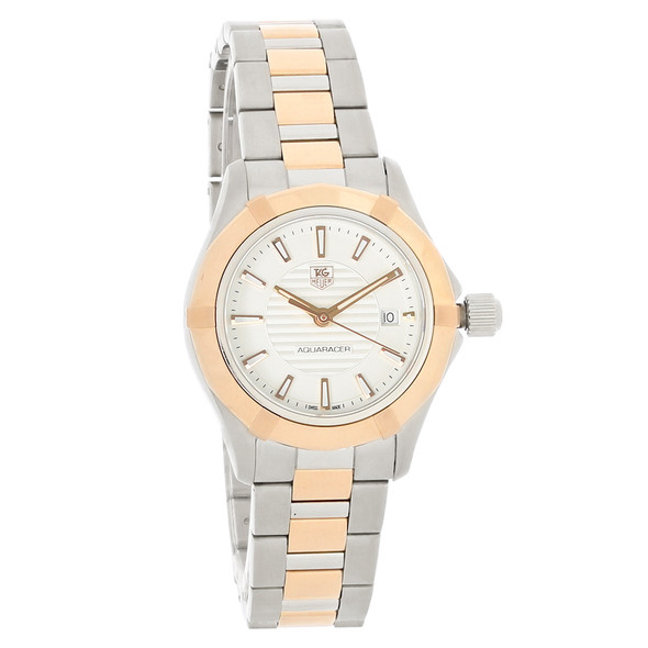 Tag Heuer Aquaracer Women's 18K RG Bezel Swiss Quartz Watch WAP1450.BD0837