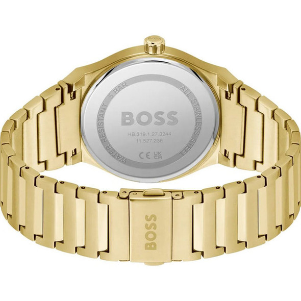 Hugo Boss Candor Men's Black Dial Gold-Tone Quartz Watch 1514077